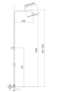 Душевая стойка Haiba HB2422 хром